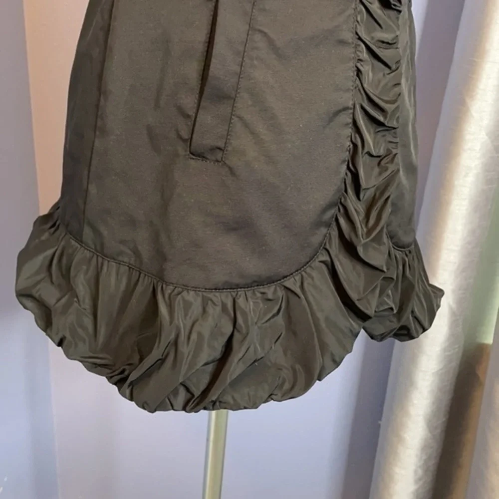 bebe dress black ruffle coat dress short extra small